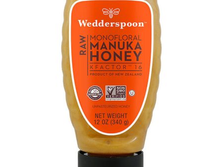 Raw Monofloral Manuka Honey KFactor 16, 340 g (12 oz), Wedderspoon Cheap