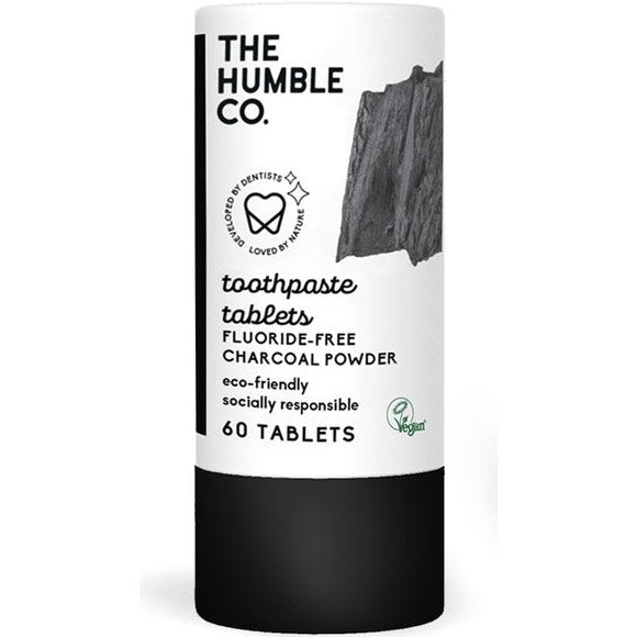 Toothpaste Tablets - Charcoal, Fluoride-Free, 60 Tablets, The Humble Co. Cheap