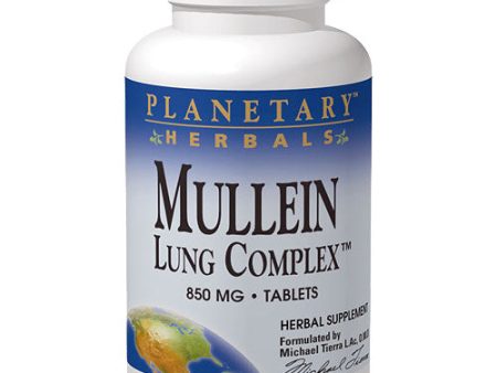 Mullein Lung Complex, Botanical Support, 90 Tabs, Planetary Herbals Hot on Sale