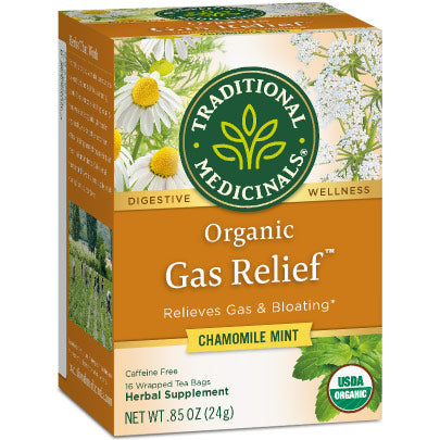 Organic Gas Relief Tea, 16 Tea Bags, Traditional Medicinals Teas on Sale