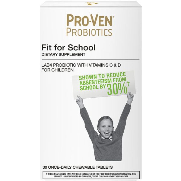 Fit for School, Lab4 Probiotic with Vitamins C & D for Children, 30 Chewable Tablets, Pro-Ven Probiotics Online now