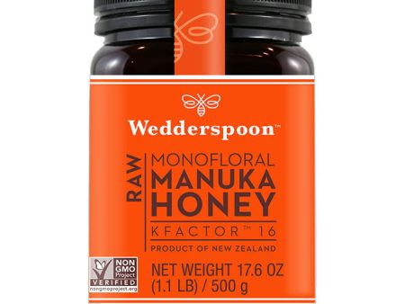 Raw Monofloral Manuka Honey KFactor 16, 500 g (17.6 oz), Wedderspoon Fashion