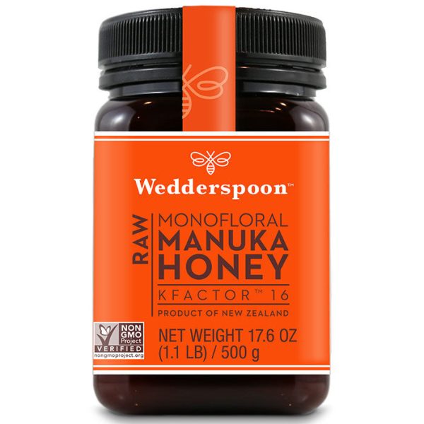 Raw Monofloral Manuka Honey KFactor 16, 500 g (17.6 oz), Wedderspoon Fashion