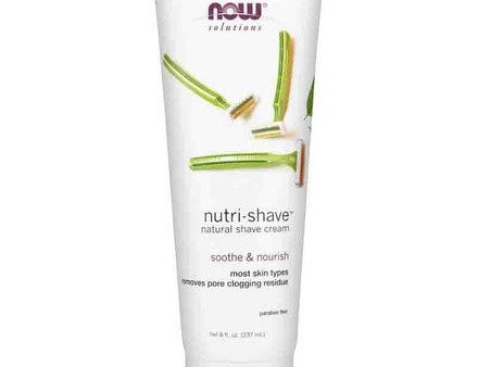 Nutri-Shave Natural Shave Cream, 8 oz, NOW Foods Supply