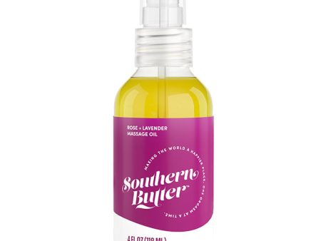 Massage Oil, Rose + Lavender, 4 oz, Southern Butter Cheap