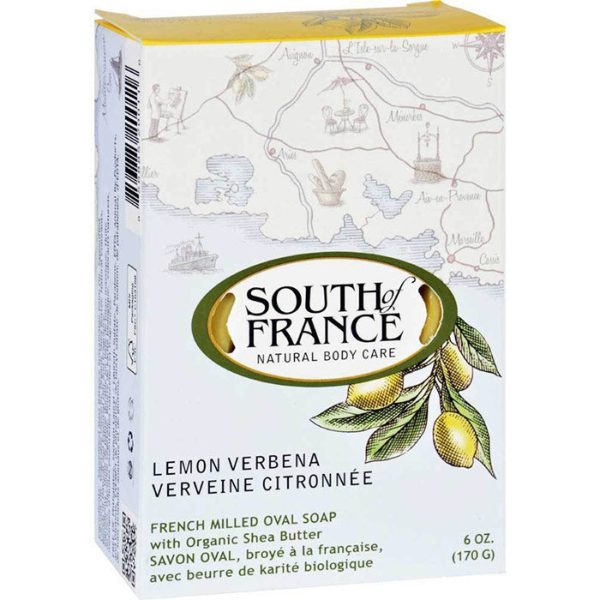 French Milled Vegetable Bar Soap, Lemon Verbena, 6 oz, South of France For Cheap