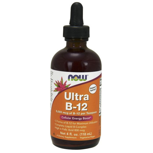 Ultra B-12 Liquid, with Vitamin B-Complex, 4 oz, NOW Foods Hot on Sale