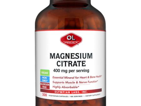 Magnesium Citrate, 300 Capsules, Olympian Labs Hot on Sale