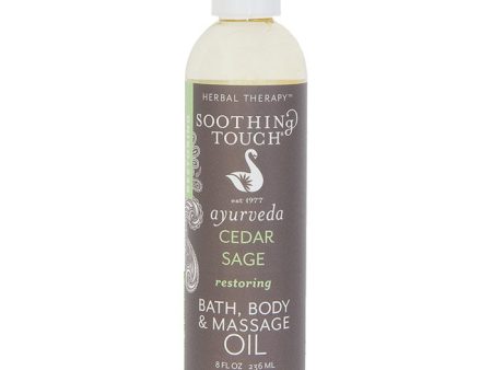 Bath, Body & Massage Oil, Cedar Sage, 8 oz, Soothing Touch Fashion