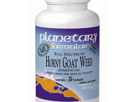 Horny Goat Weed (Epimedium) 1200mg Full Spectrum 30 tabs, Planetary Herbals Fashion