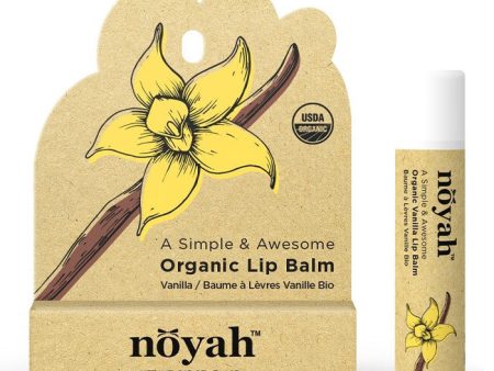 Organic Lip Balm, Vanilla, 0.15 oz, Noyah Online now