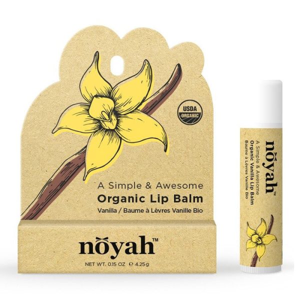 Organic Lip Balm, Vanilla, 0.15 oz, Noyah Online now