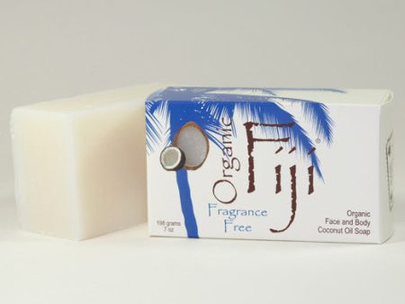 Organic Coconut Oil Soap Bar, Fragrance Free, 7 oz, Organic Fiji Fashion