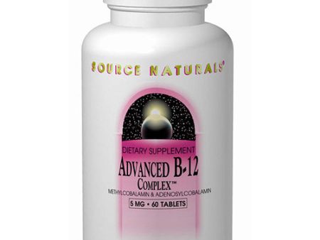 Vitamin B-12 (Vitamin B12) Advanced Methylcobalamin  Adenosylcobalamin Folate Complex 30 tabs from Source Naturals Supply