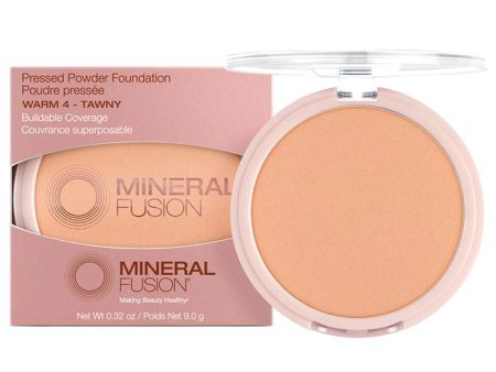 Pressed Powder Foundation - Warm 4 - Tawny, 0.32 oz, Mineral Fusion Cosmetics Online now