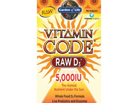 Vitamin Code RAW D3 5000 IU, Whole Food Vitamin D, 60 Vegetarian Capsules, Garden of Life For Discount