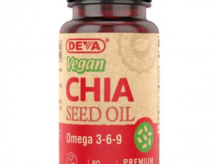 Vegan Chia Seed Oil, 90 Vegan Caps, Deva Nutrition Online now