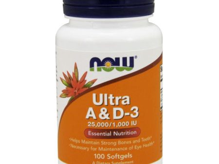 Ultra A & D 25000 1000, 100 Softgels, NOW Foods Sale