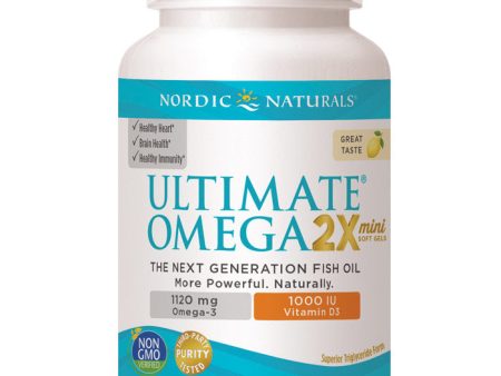 Ultimate Omega 2X Mini with Vitamin D3 - Lemon, 60 Softgels, Nordic Naturals Supply