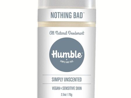 Vegan & Sensitive Skin Formula Natural Deodorant, Simply Unscented, 2.5 oz, Humble Brands Online now