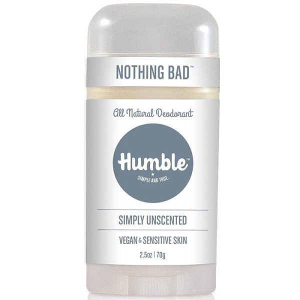 Vegan & Sensitive Skin Formula Natural Deodorant, Simply Unscented, 2.5 oz, Humble Brands Online now