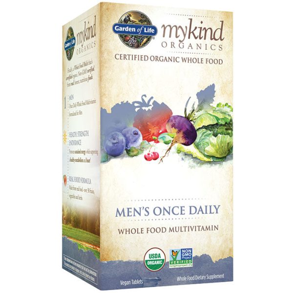 mykind Organics Men Once Daily, Value Size, 60 Tablets, Garden of Life For Sale