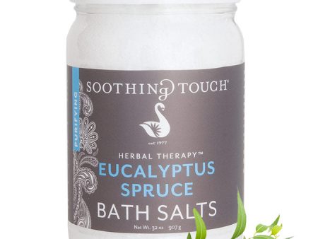 Bath Salts - Eucalyptus Spruce, 32 oz, Soothing Touch on Sale