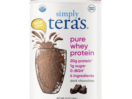 Pure Whey Protein - Dark Chocolate, 12 oz, Simply Tera s Supply