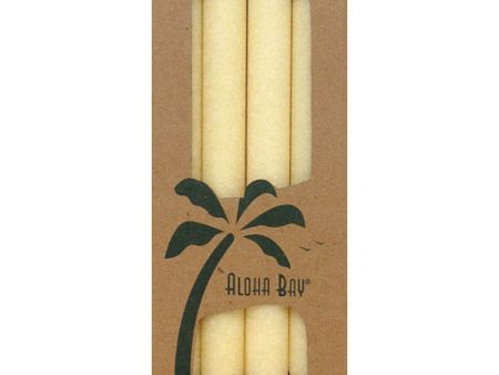 Palm Tapers 9 Inch, Unscented, Cream, 4 Candles, Aloha Bay Cheap