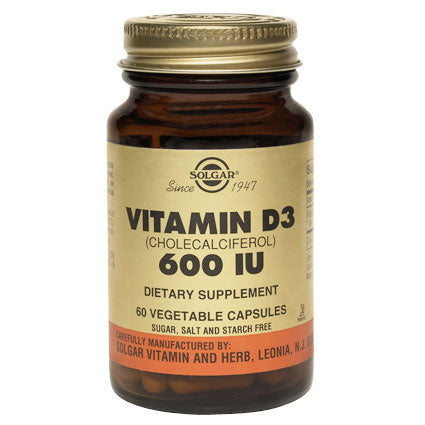 Vitamin D3 (Cholecalciferol) 15 mcg (600 IU), 120 Vegetable Capsules, Solgar For Cheap