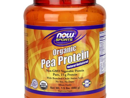 Pea Protein Organic, Natural Unflavored, 1.5 lb, NOW Foods Cheap