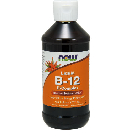 Vitamin B-12 B-Complex Liquid 8 oz, NOW Foods Hot on Sale