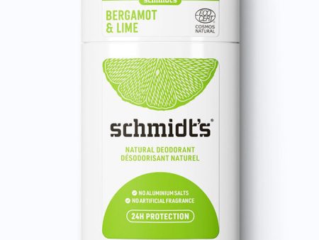 Deodorant Stick, Bergamot & Lime, 2.65 oz, Schmidt s Deodorant Online now