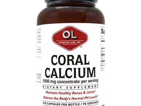 Coral Calcium, Value Size, 270 Capsules, Olympian Labs Supply