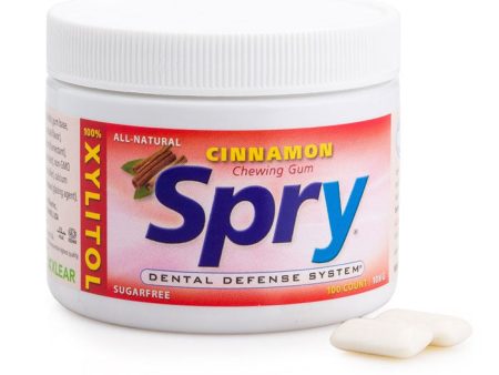 Spry Xylitol Chewing Gum - Cinnamon, 100 ct Jar, Xlear (Xclear) For Discount