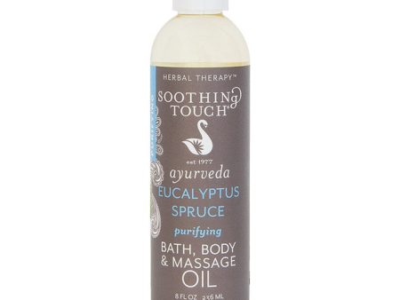 Bath, Body & Massage Oil, Eucalyptus Spruce, 8 oz, Soothing Touch For Cheap