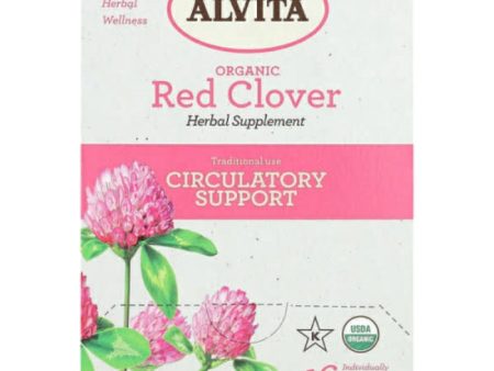 Red Clover Flower Herbal Tea Supplement, 16 Tea Bags, Alvita Tea Fashion