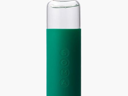 Glass Water Bottle V2, Emerald, 17 oz, Soma on Sale