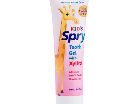 Kid s Spry Xylitol Tooth Gel - Natural Bubble Gum, 2 oz, Xlear (Xclear) Sale