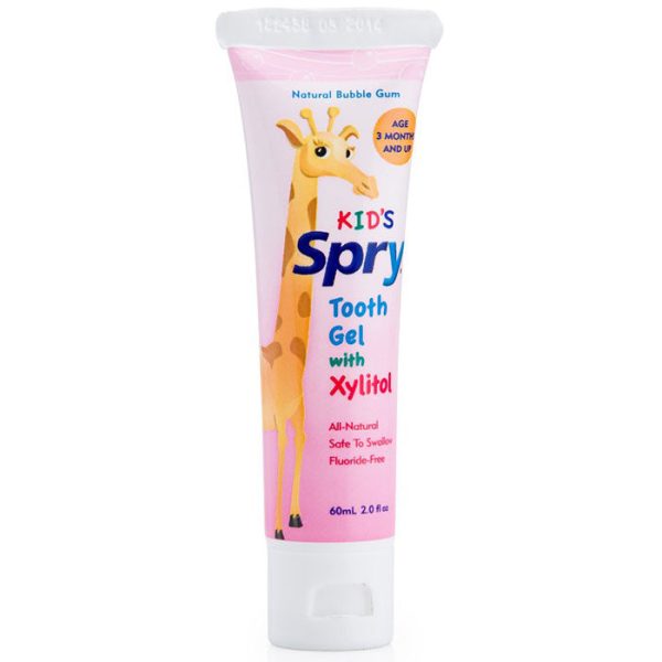 Kid s Spry Xylitol Tooth Gel - Natural Bubble Gum, 2 oz, Xlear (Xclear) Sale