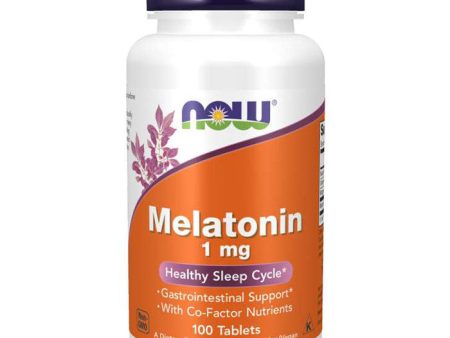 Melatonin 1 mg, Healthy Sleep Cycle, 100 Tablets, NOW Foods For Sale