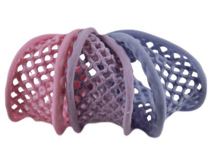 Mesh Hair Elastic - Paris - Assorted (Pink, Lavender, Stone Blue), 3 ct Per Card, DiPrima Beauty Online Sale