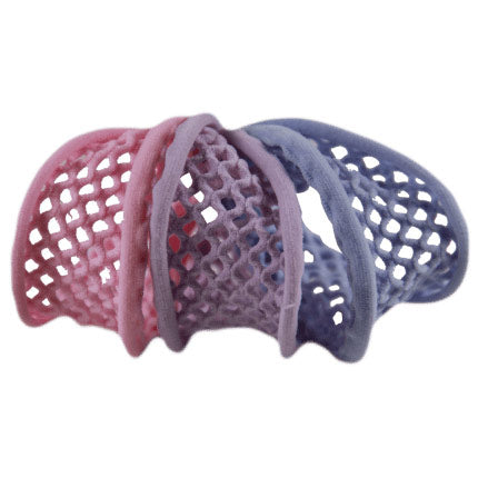 Mesh Hair Elastic - Paris - Assorted (Pink, Lavender, Stone Blue), 3 ct Per Card, DiPrima Beauty Online Sale