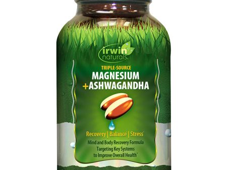 Triple-Source Magnesium + Ashwagandha, 60 Liquid Soft-Gels, Irwin Naturals Online Sale