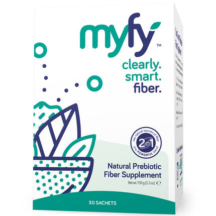 Water Soluble Prebiotic Fiber Powder, 150 g (30 Sachets), Myfy Fiber Fashion