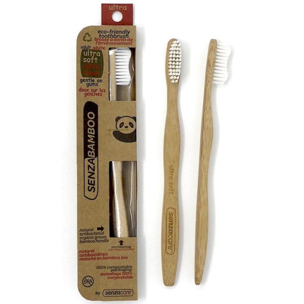 SenzaBamboo Eco-Friendly Bamboo Toothbrush, Adult Ultra Soft, SenzaCare Online Sale