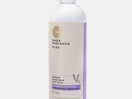 African Black Soap Body Wash - Lavender & Rosemary, 16 oz, Shea Radiance Discount