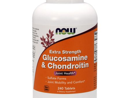 Glucosamine & Chondroitin Extra Strength, Value Size, 240 Tablets, NOW Foods Online