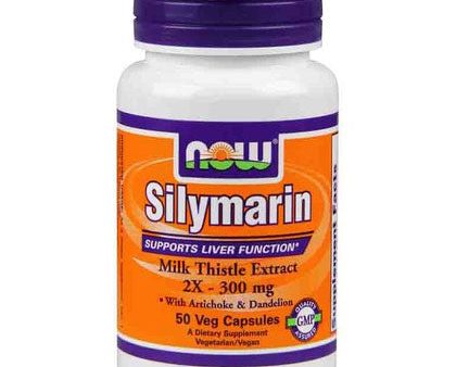 Silymarin 300 mg, Milk Thistle with Artichoke & Dandelion, 50 Veg Capsules, NOW Foods Online