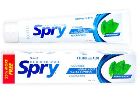 Spry Xylitol Toothpaste - Peppermint, Fluoride-Free, 5 oz, Xlear (Xclear) Online Sale